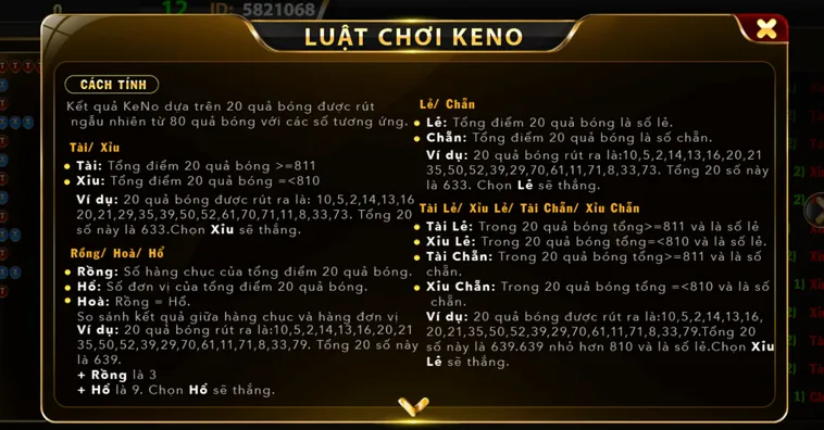 Chinh Phục Sảnh Keno Tại Go88 Cơ Hội Trúng Thưởng Hàng Tỷ Đồng Mỗi Ngày Cho Game Thủ