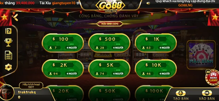 Mậu Binh Tại Go88 Sân Chơi Bài Lá Đỉnh Cao Cho Bậc Thầy Chiến Thuật