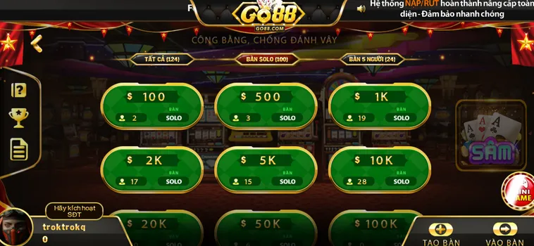 Chinh Phục Bàn Chơi Sâm Lốc Tại Go88 Với Chiến Thuật Thắng Cược Đỉnh Cao