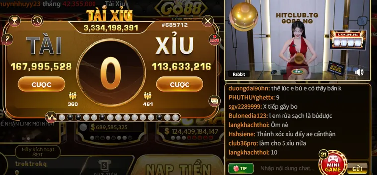 Khám Phá Sảnh Tài Xỉu Livestream Tại Go88 Đỉnh Cao Thế Giới
